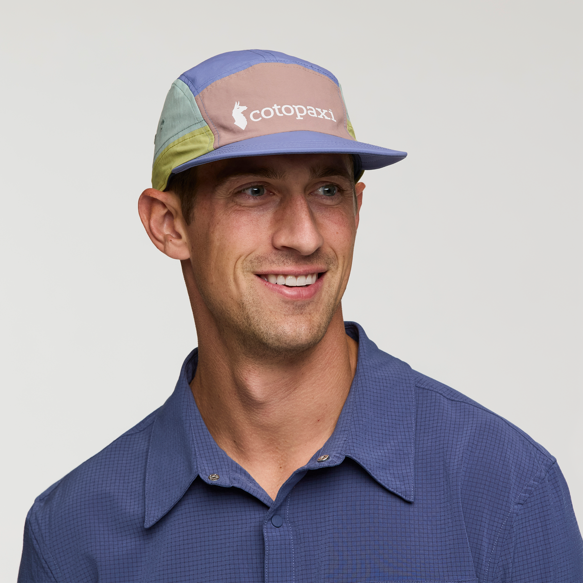 Cotopaxi Tech 5-Panel Hat, Reishi/Blue Smoke