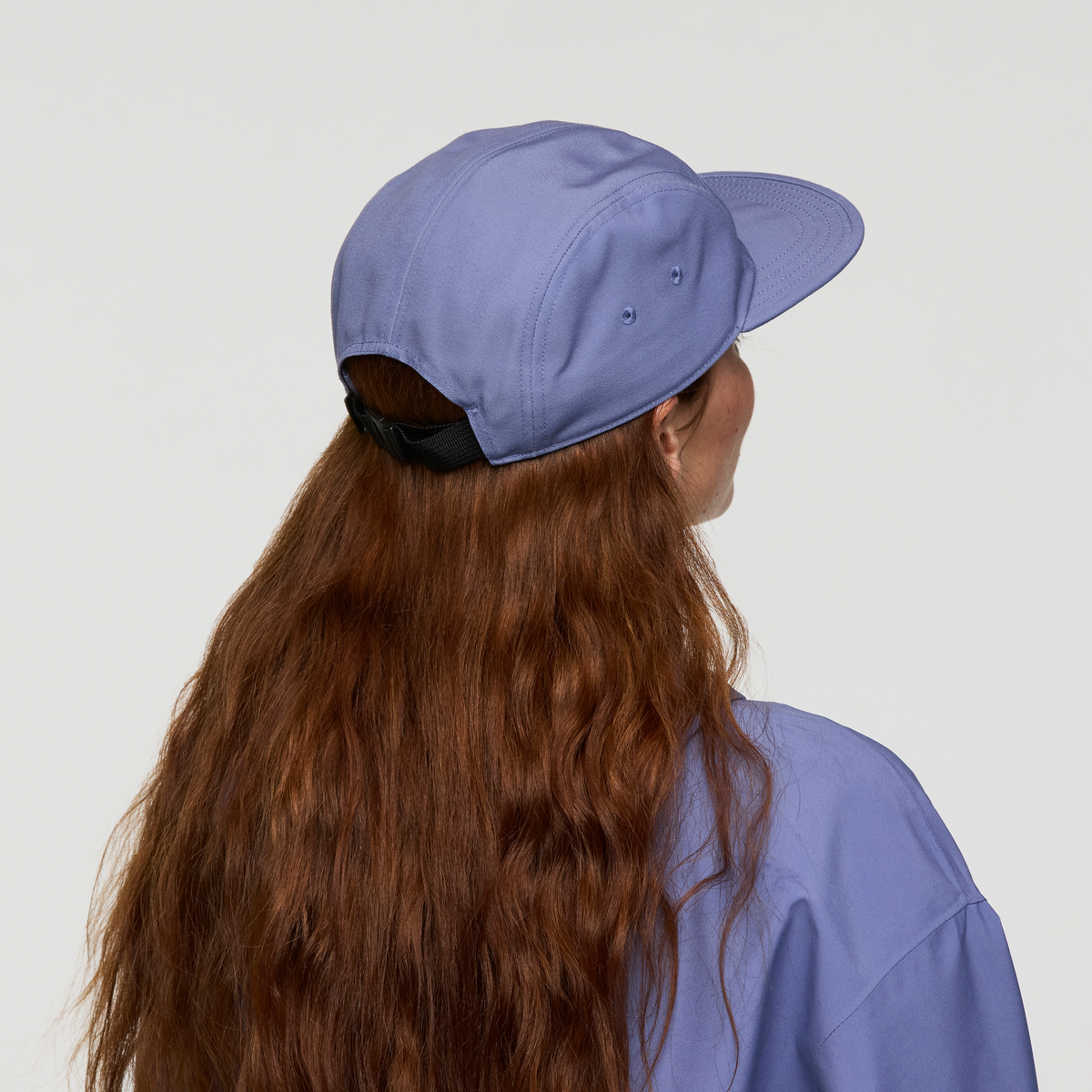 Llama Stripes 5-Panel Hat, Blue Smoke