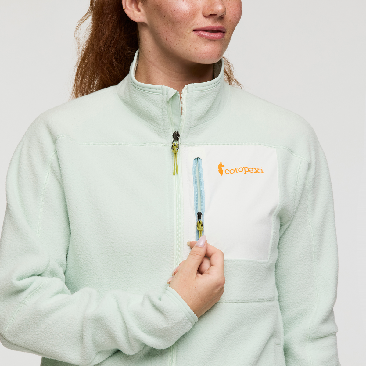 Abrazo Fleece Full-Zip Jacket - Women's, Foam, Model Caitlyn