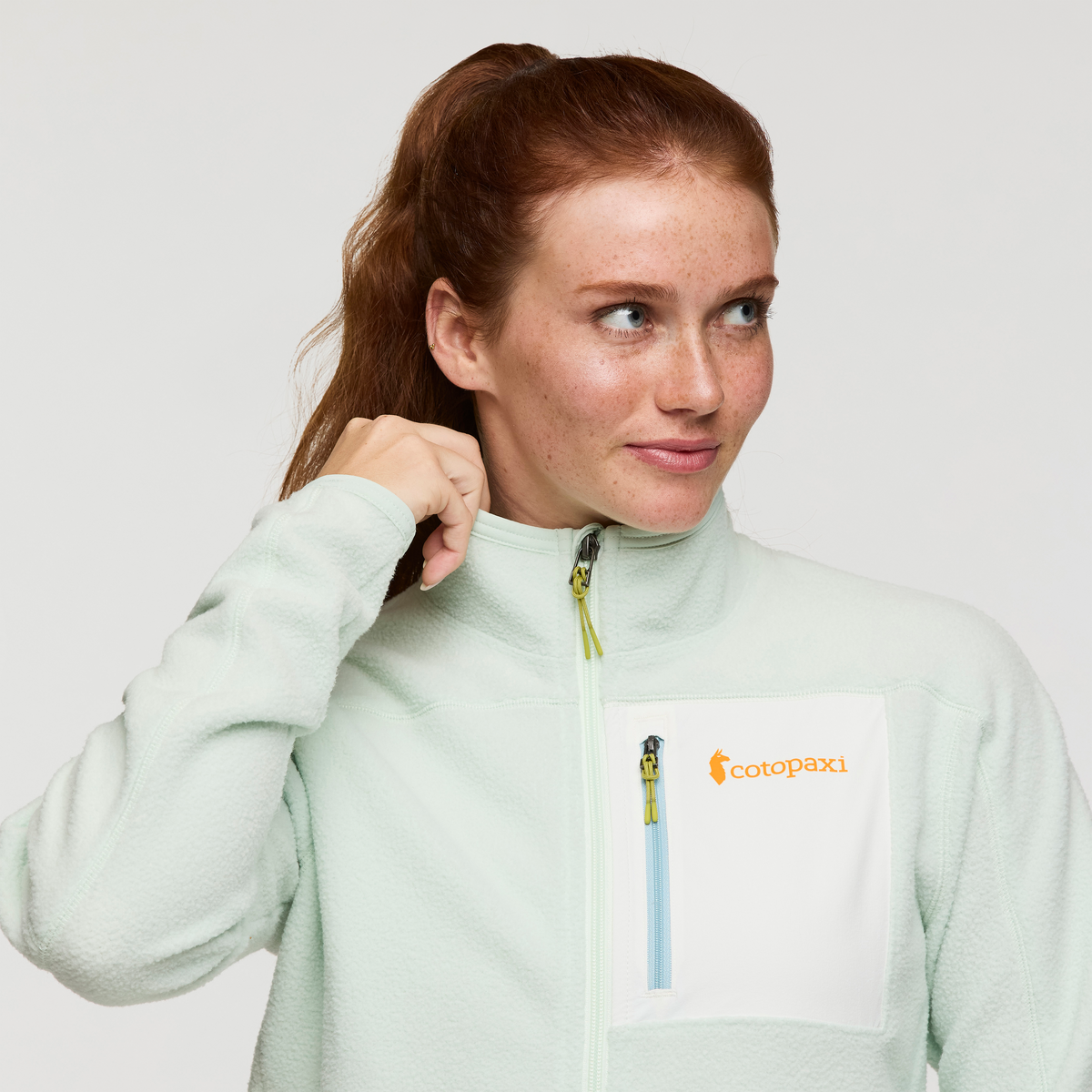 Abrazo Fleece Full-Zip Jacket - Women's, Foam, Model Caitlyn