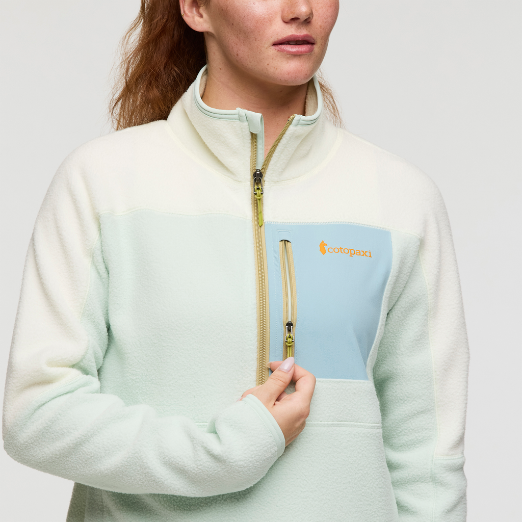 Abrazo Fleece Half-Zip Jacket - Women's, Dew/Foam, Model Caitlyn