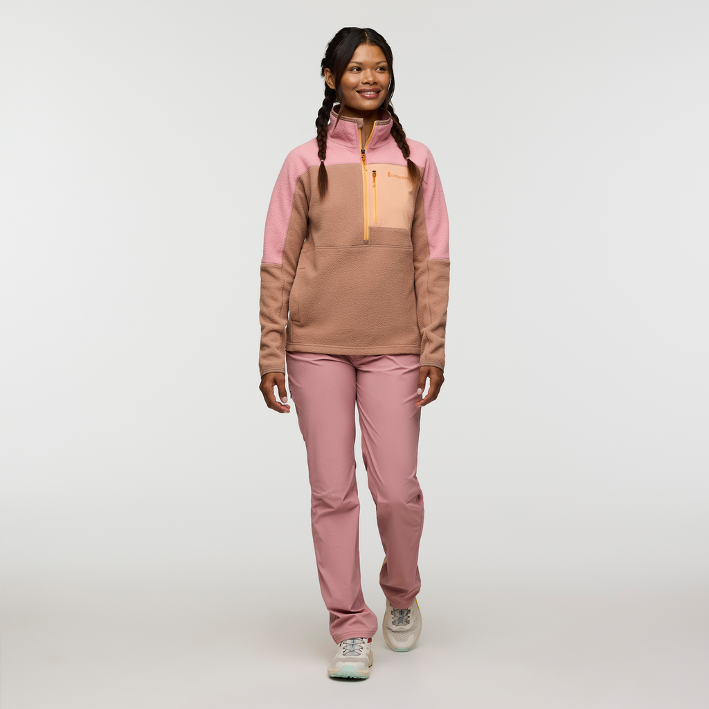 Abrazo Fleece Half-Zip Jacket - Women's, Rose/Reishi, Model Jade