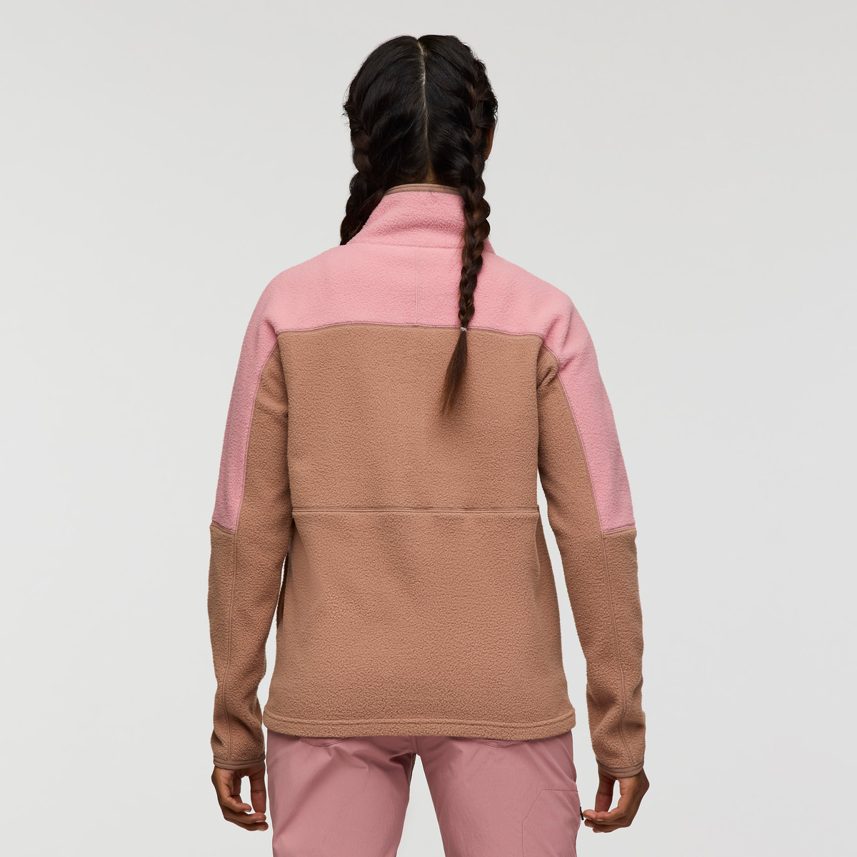 Abrazo Fleece Half-Zip Jacket - Women's, Rose/Reishi, Model Jade