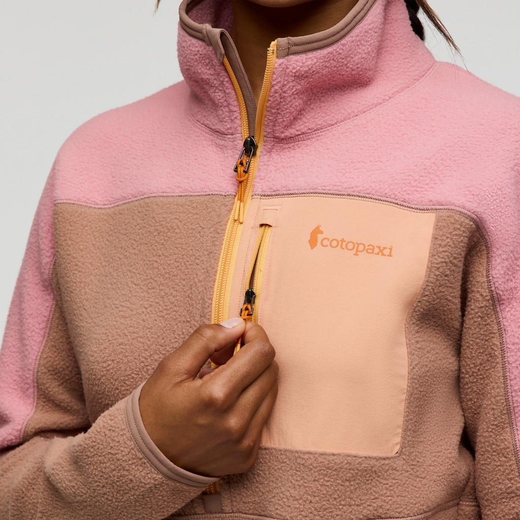 Abrazo Fleece Half-Zip Jacket - Women's, Rose/Reishi, Model Jade