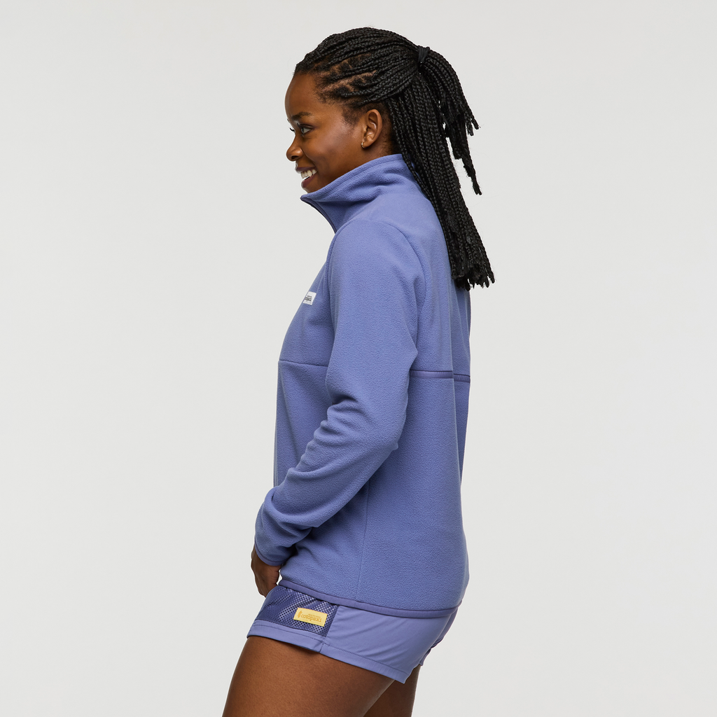 Amado Fleece Pullover - Women's, Blue Smoke, Model Nadine