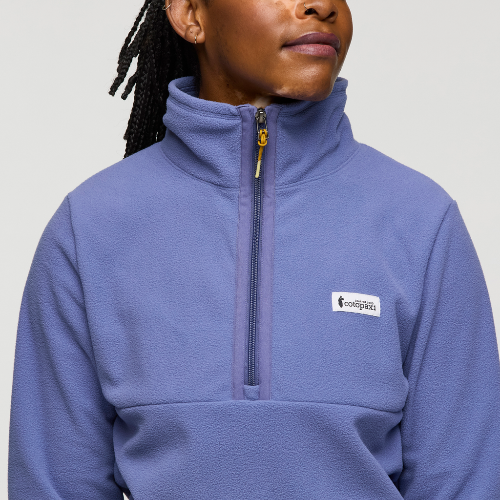 Amado Fleece Pullover - Women's, Blue Smoke, Model Nadine