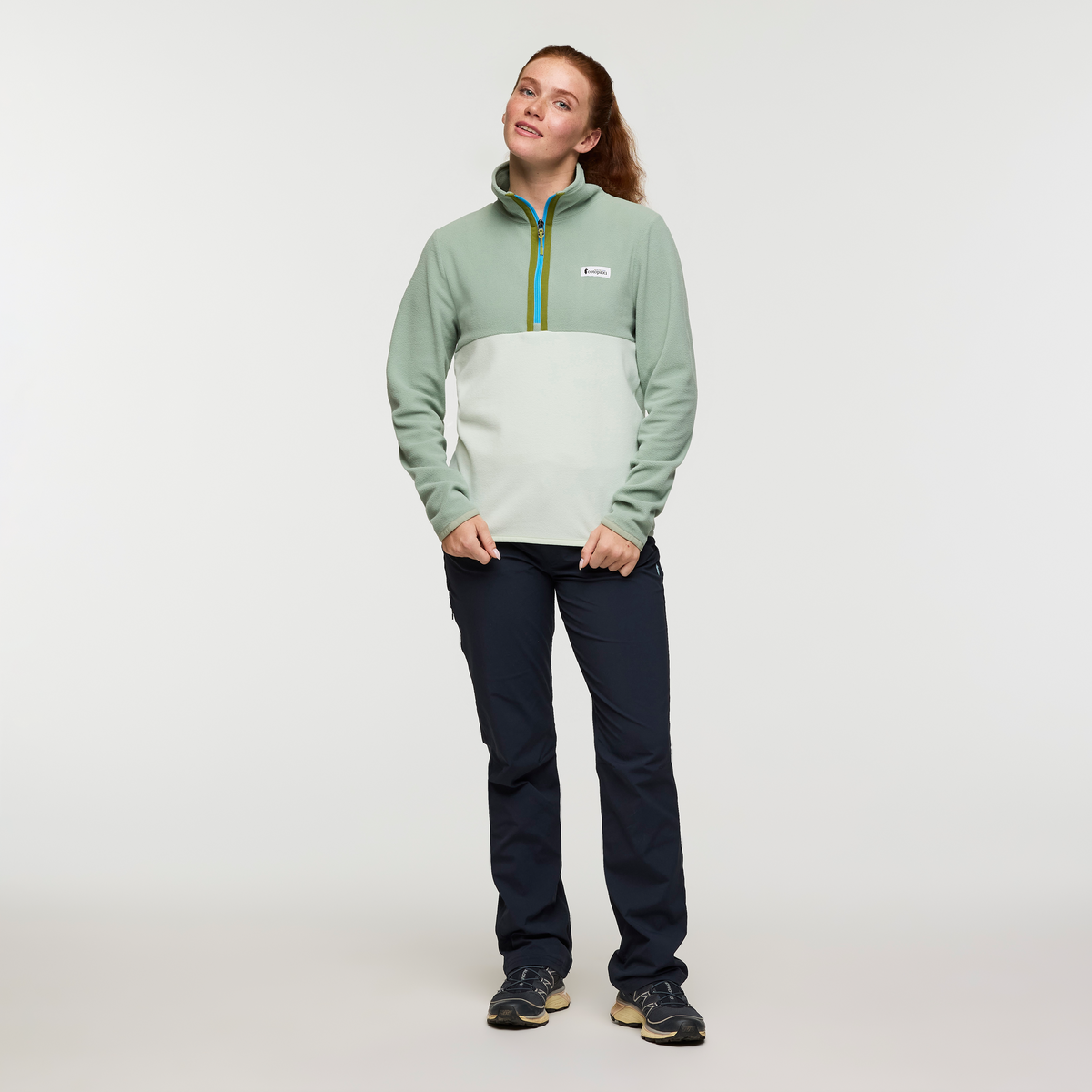 Amado Fleece Pullover - Women's, Silver Leaf/Foam, Model Caitlyn