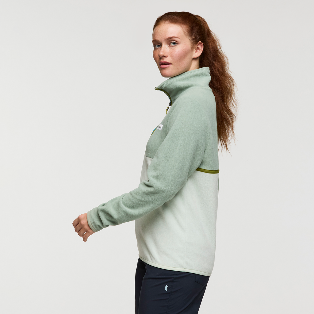 Amado Fleece Pullover - Women's, Silver Leaf/Foam, Model Caitlyn