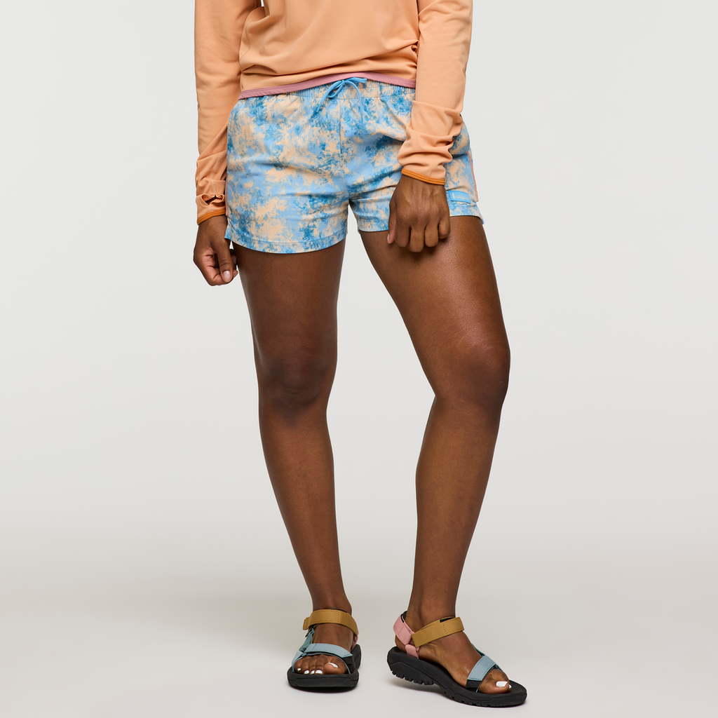 Brinco 3 Inch Short - Print - Women's, Galactic Drizzle, Model Nadine