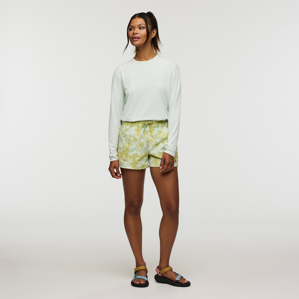 Brinco 3 Inch Short - Print - Women's, Galactic Lemongrass, Model Jade, shoppable