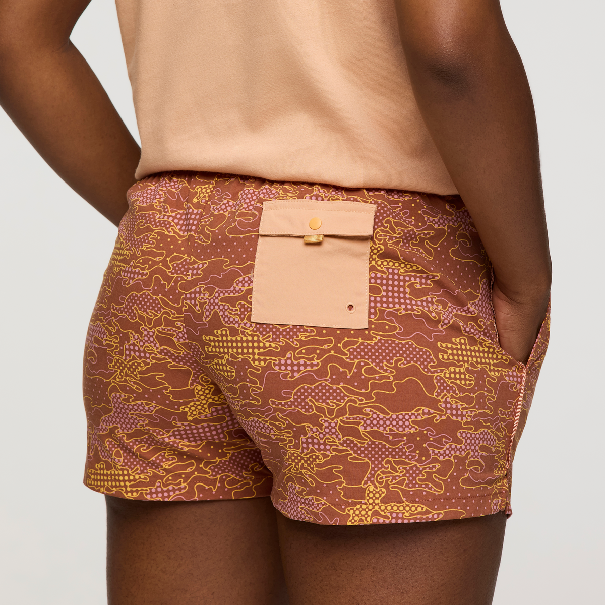 Brinco 3 Inch Short - Print - Women's, Scenic Route Faded Brick, Model Nadine