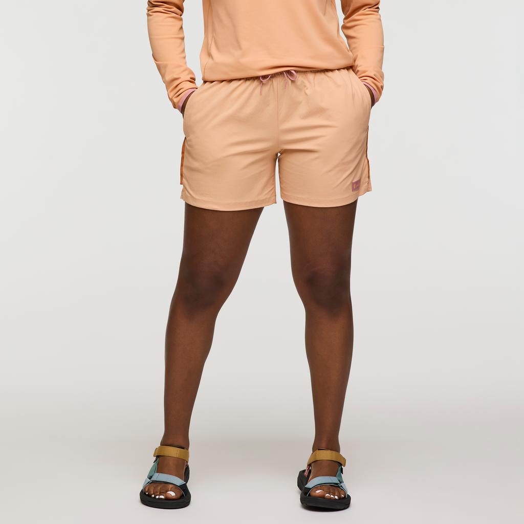 Brinco 5 Inch Short - Solid - Women's, Apricot, Model Nadine
