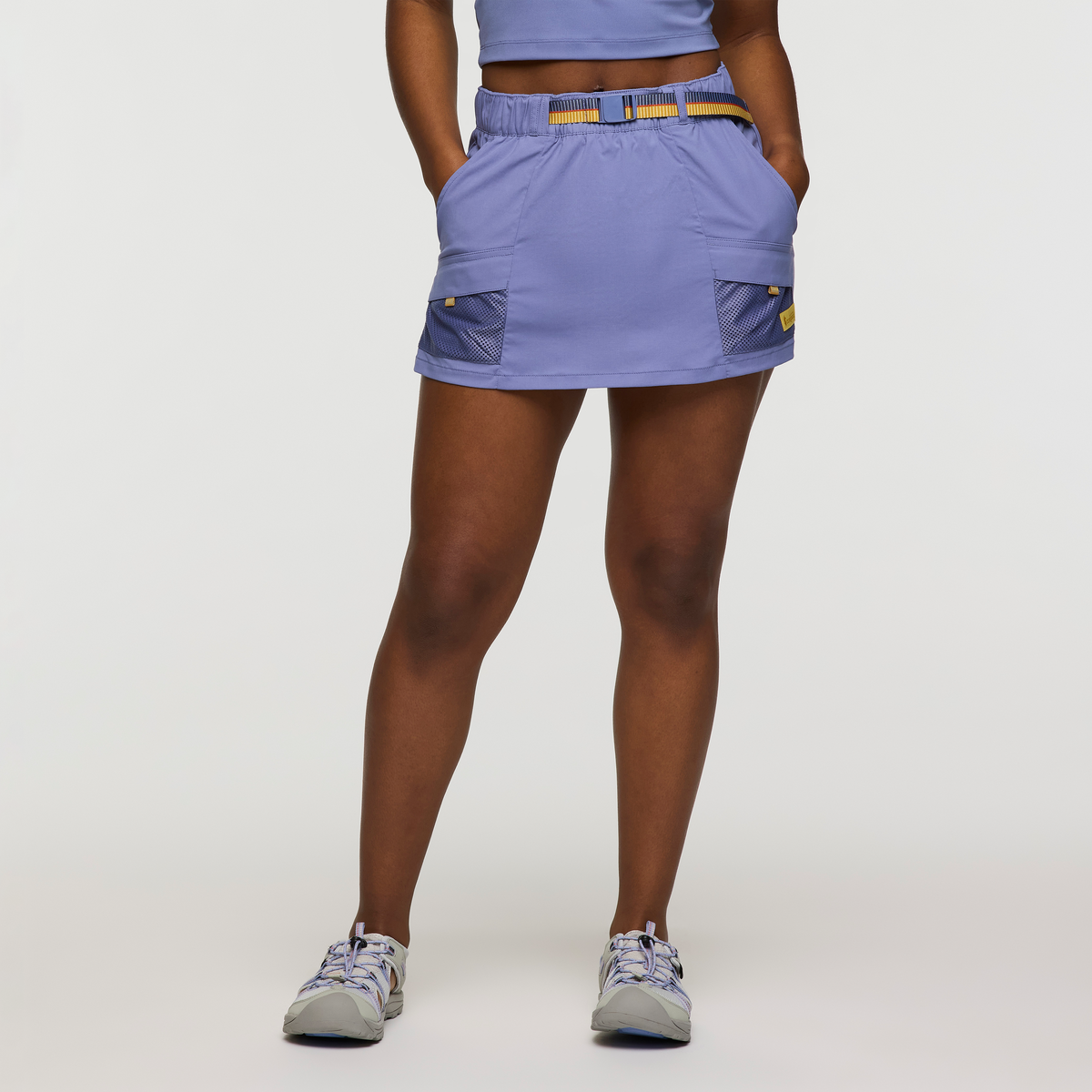 Brinco Skort - Women's, Blue Smoke, Model Jade