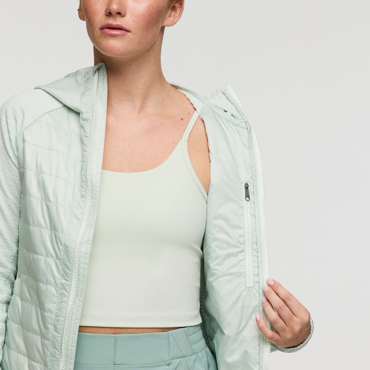 Capa Hybrid Insulated Hooded Jacket - Women's, Foam, Model Caitlyn