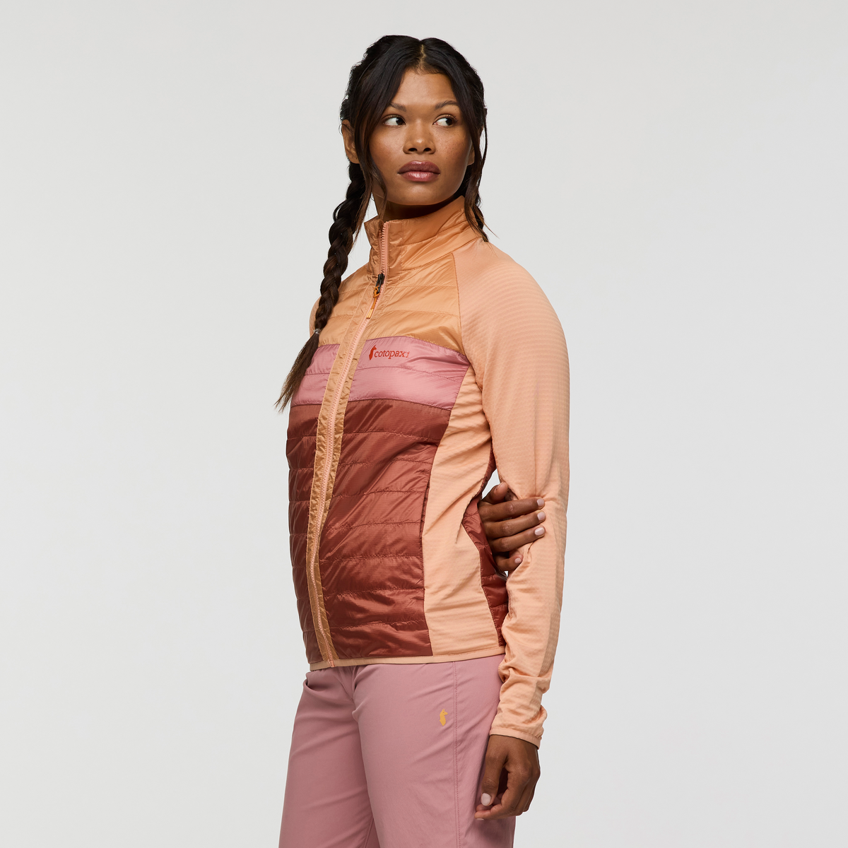 Capa Hybrid Insulated Jacket - Women's, Apricot/Faded Brick, Model Jade