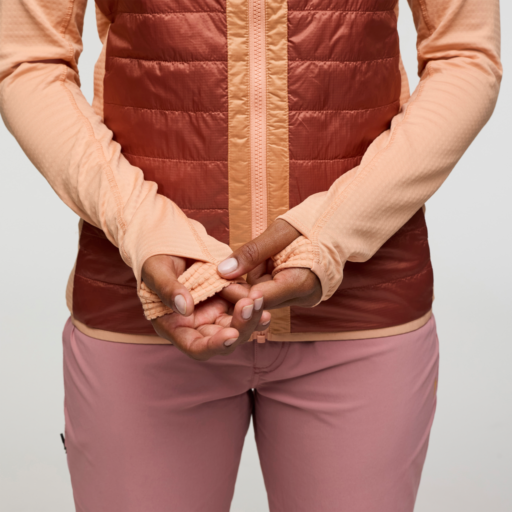 Capa Hybrid Insulated Jacket - Women's, Apricot/Faded Brick, Model Jade