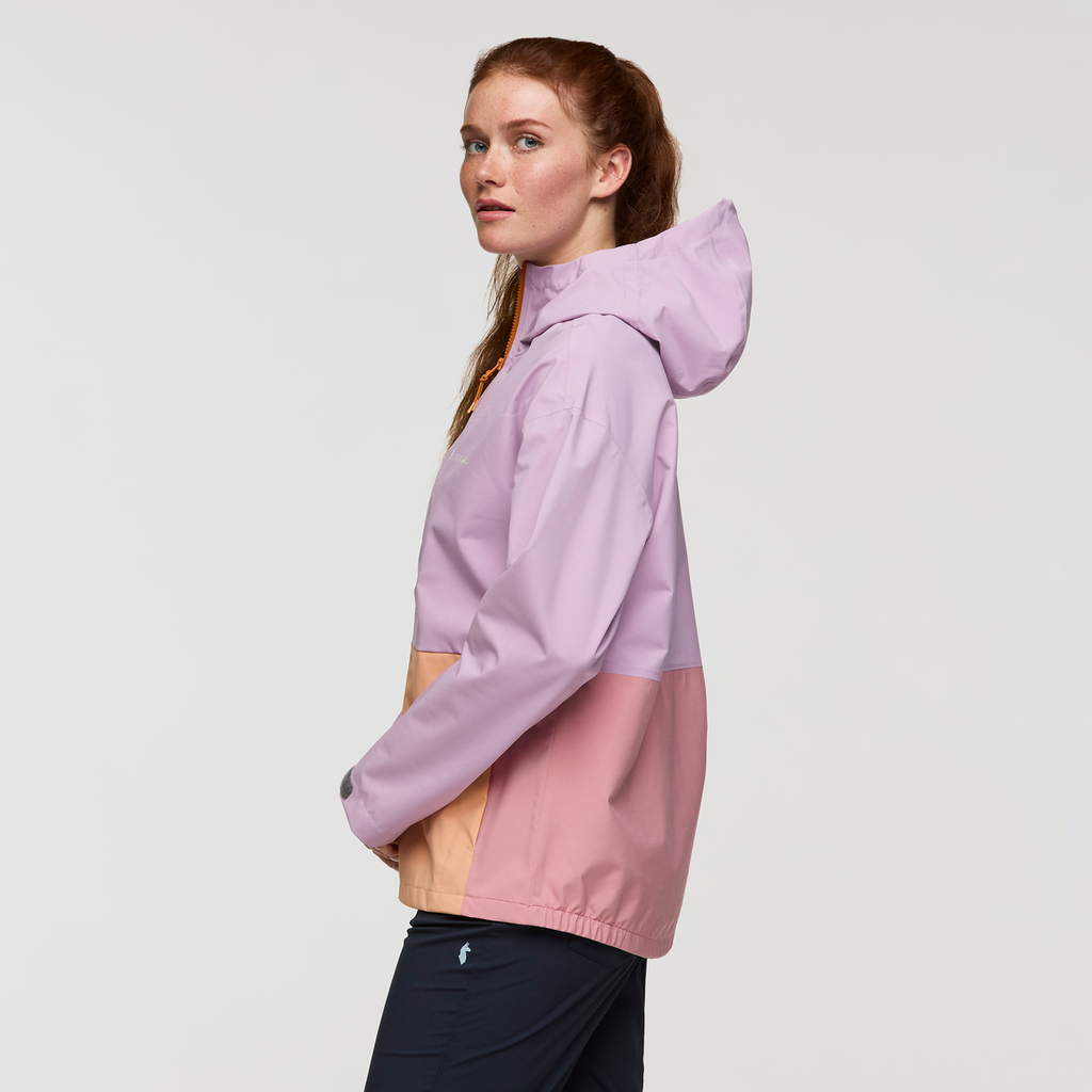 Cielo Rain Jacket - Women's, Antique/Apricot, Model Caitlyn