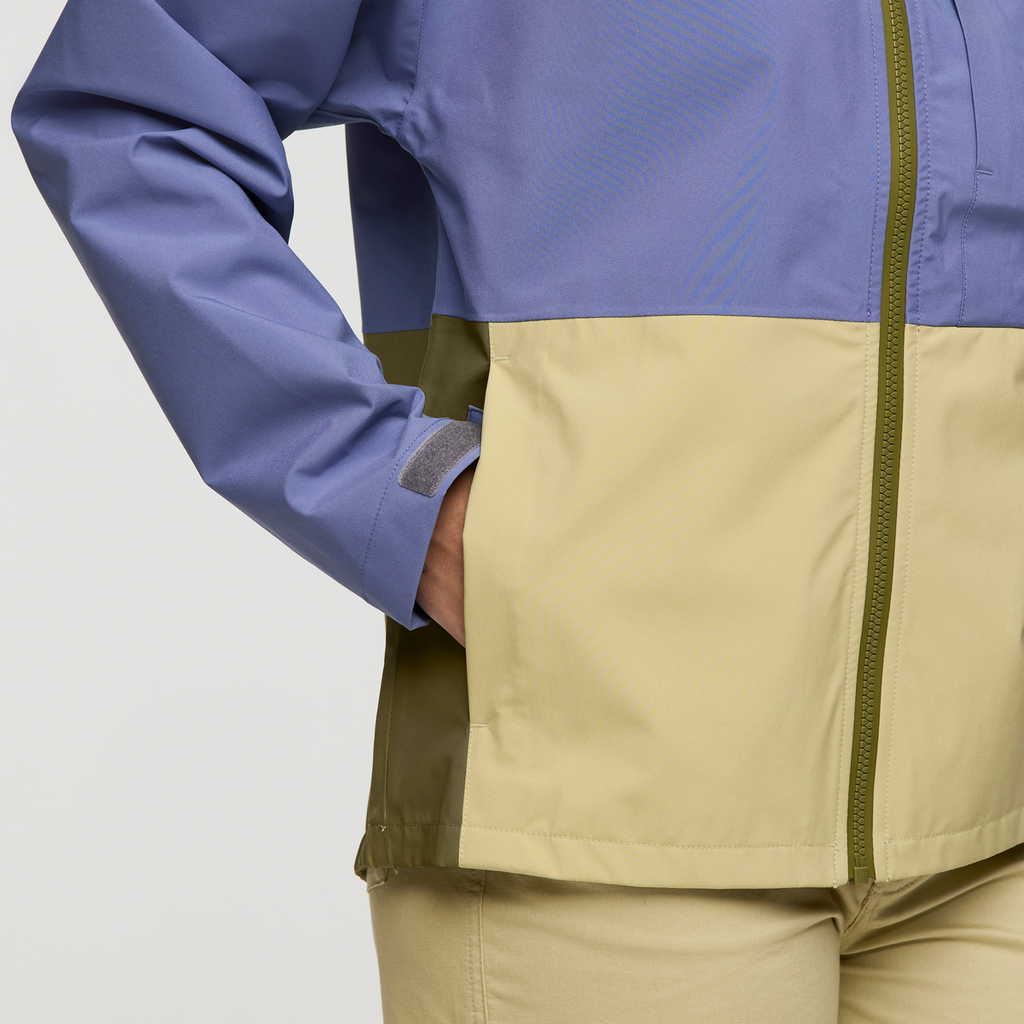 Cielo Rain Jacket - Women's, Blue Smoke/Grain, Model Caitlyn