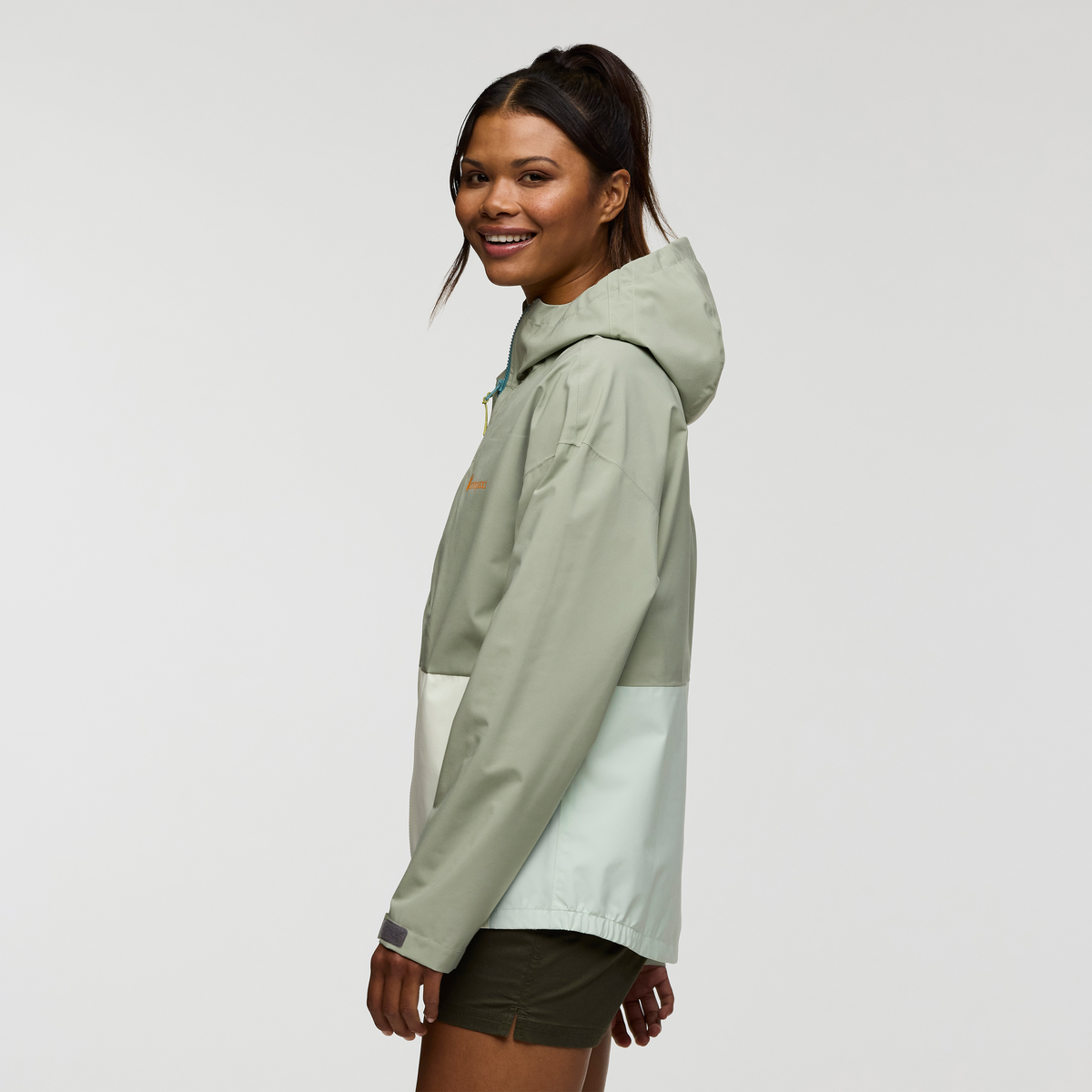 Cielo Rain Jacket - Women's, Brush/Dew, Model Jade
