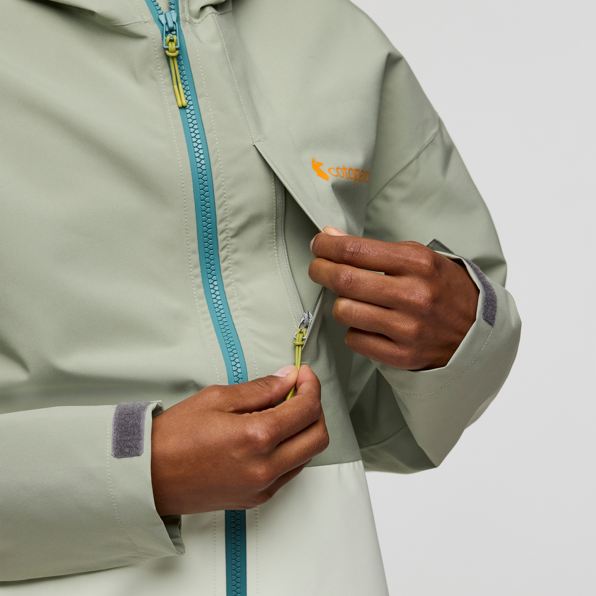 Cielo Rain Jacket - Women's, Brush/Dew, Model Jade