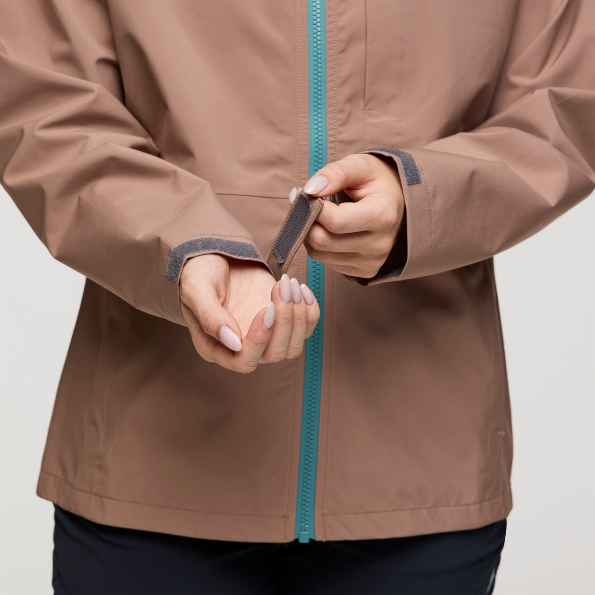 Cielo Rain Jacket - Women's, Reishi, Model Caitlyn