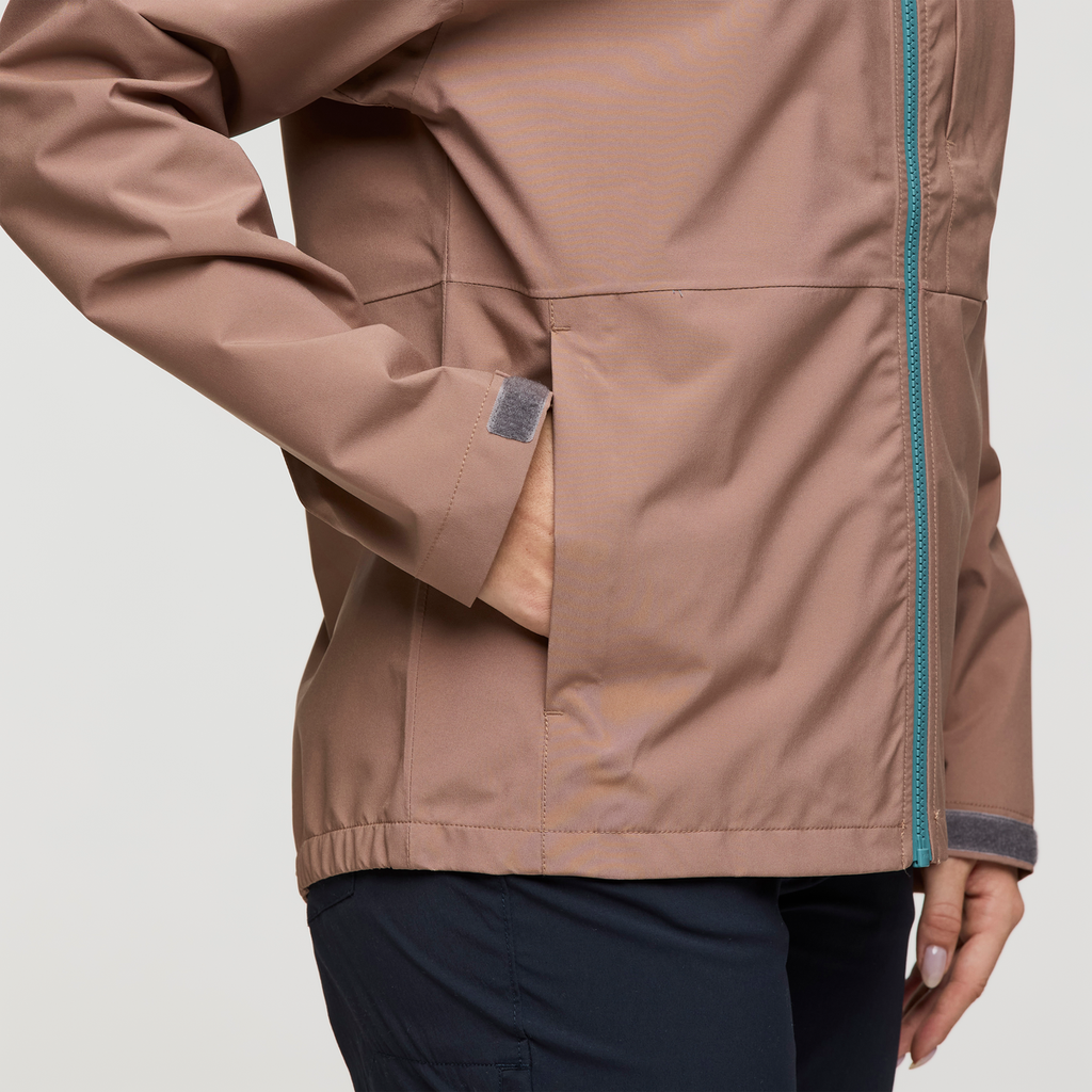 Cielo Rain Jacket - Women's, Reishi, Model Caitlyn