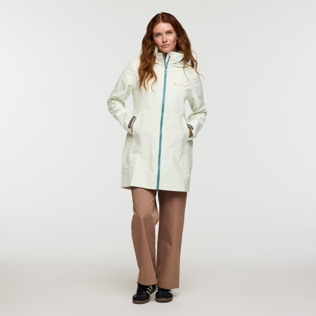 Cielo Rain Trench - Women's, Dew, Model Caitlyn, shoppable