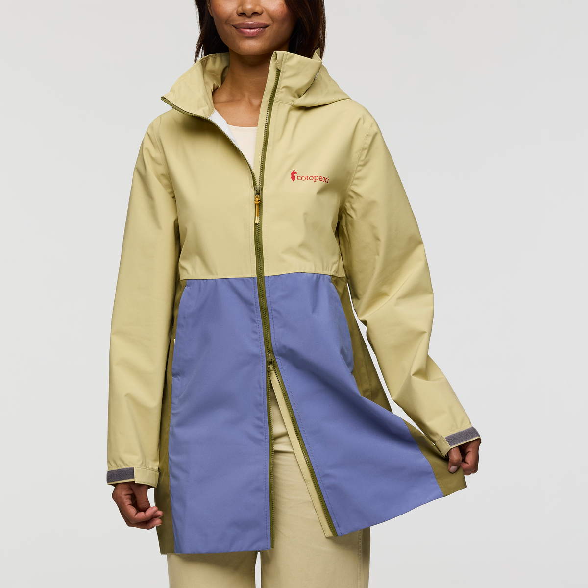 Cielo Rain Trench - Women's, Grain/Blue Smoke, Model Jade