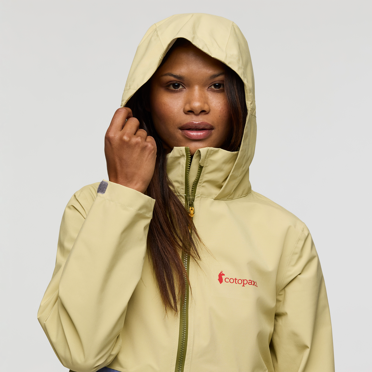 Cielo Rain Trench - Women's, Grain/Blue Smoke, Model Jade