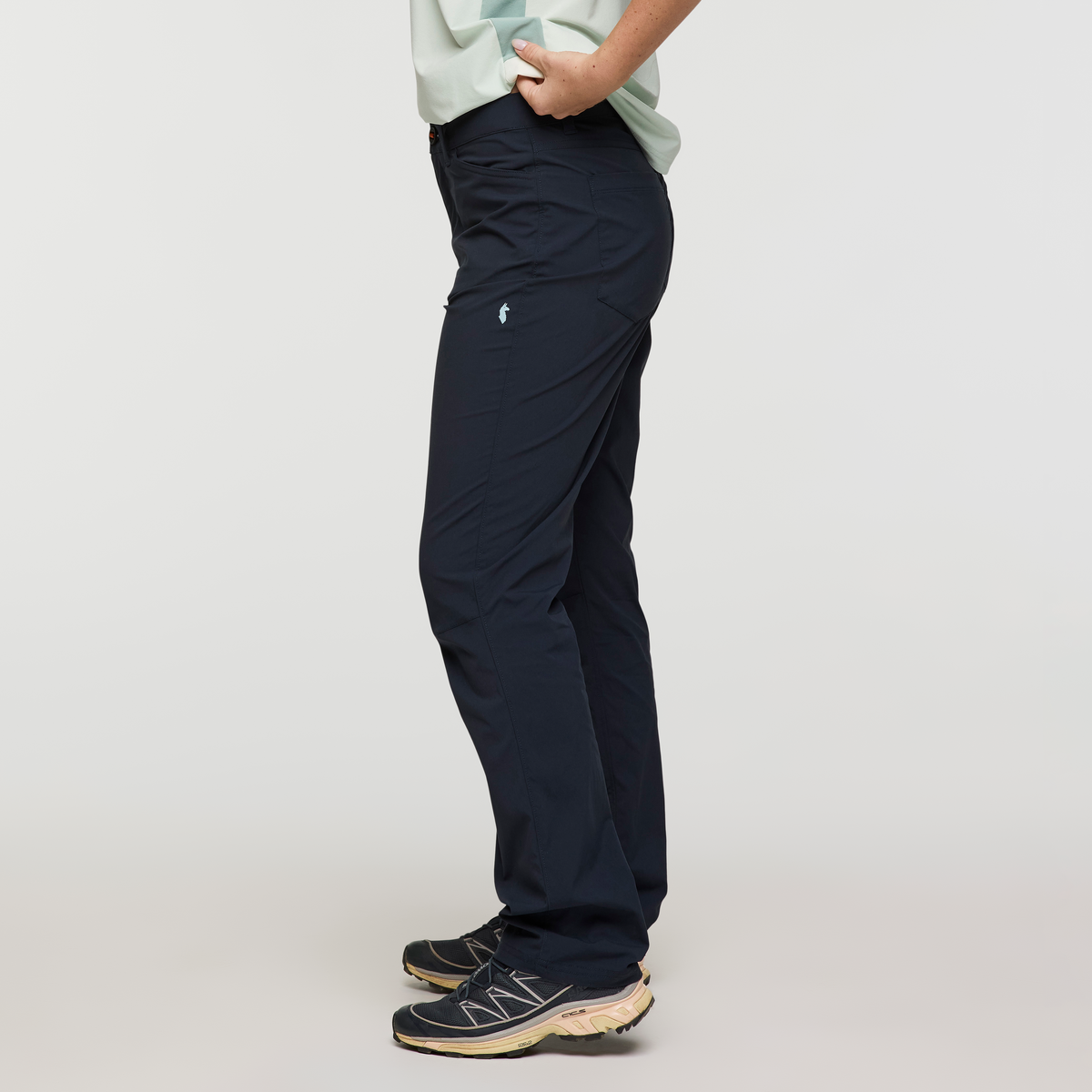 Coraje Tech Pant - Women's, Carbon, Model Caitlyn