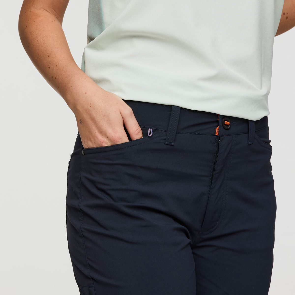 Coraje Tech Pant - Women's, Carbon, Model Caitlyn