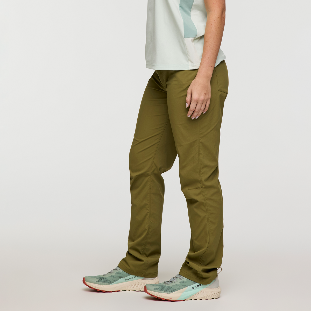 Coraje Tech Pant - Women's, Moss, Model Caitlyn