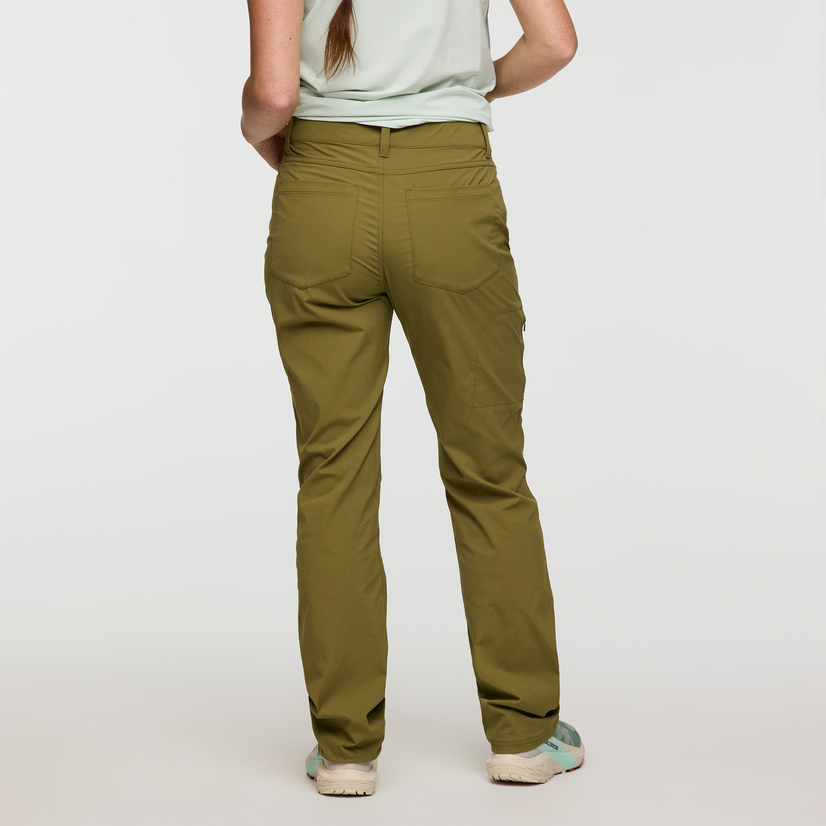 Coraje Tech Pant - Women's, Moss, Model Caitlyn