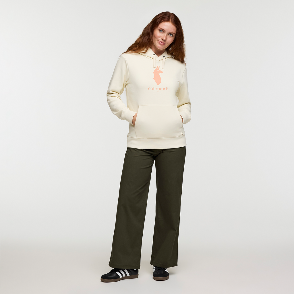 Cotopaxi Llama Pullover Hoodie - Women's, Bone, Model Caitlyn