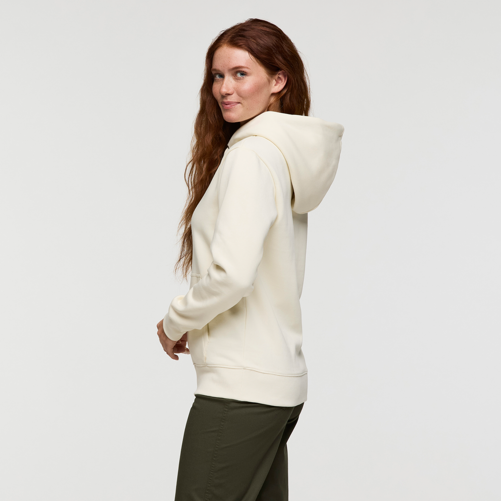 Cotopaxi Llama Pullover Hoodie - Women's, Bone, Model Caitlyn