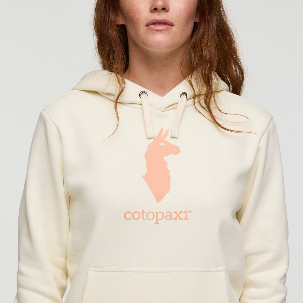 Cotopaxi Llama Pullover Hoodie - Women's, Bone, Model Caitlyn
