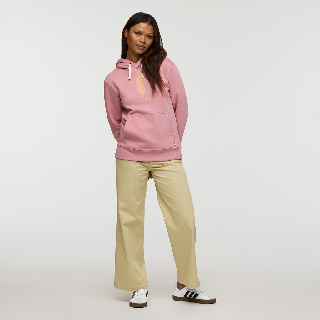 Cotopaxi Llama Pullover Hoodie - Women's, Rose, Model Jade