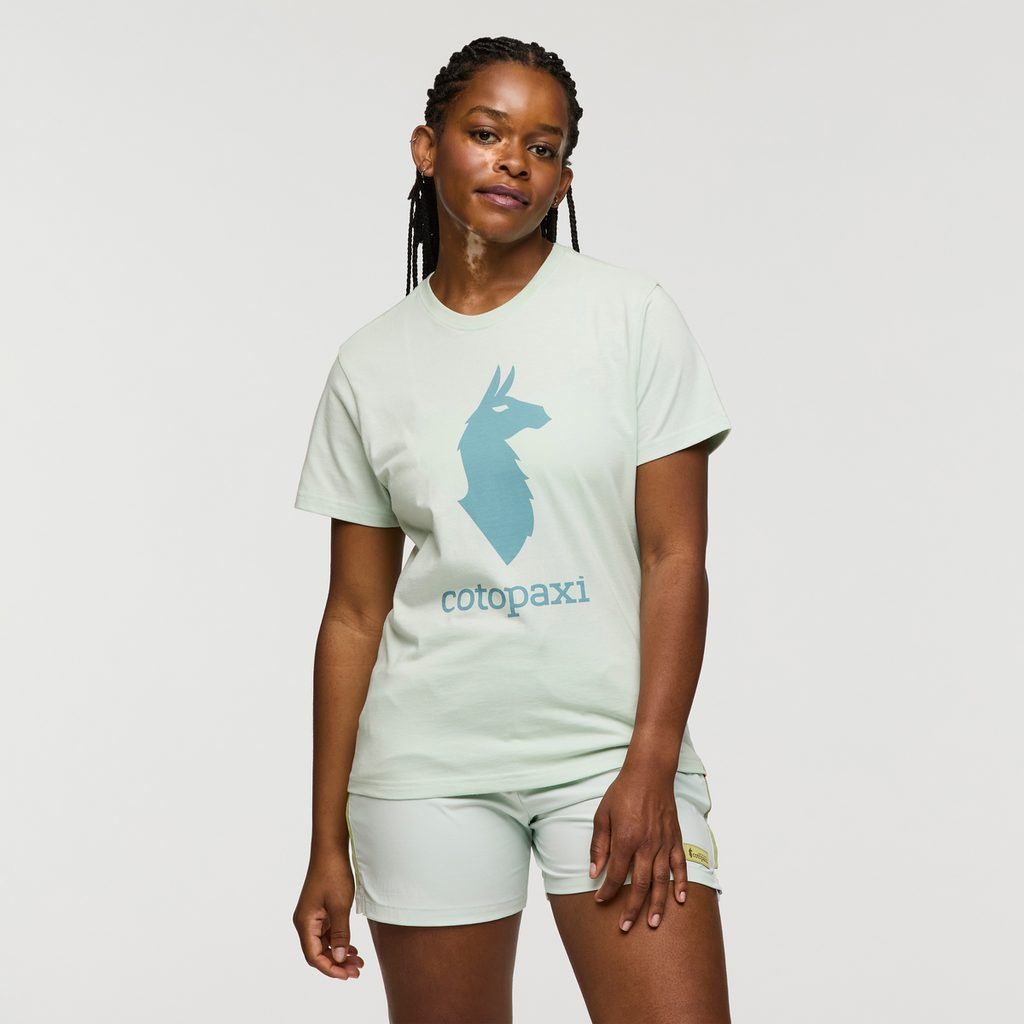 Cotopaxi Llama T-Shirt - Women's, Foam, Model Nadine