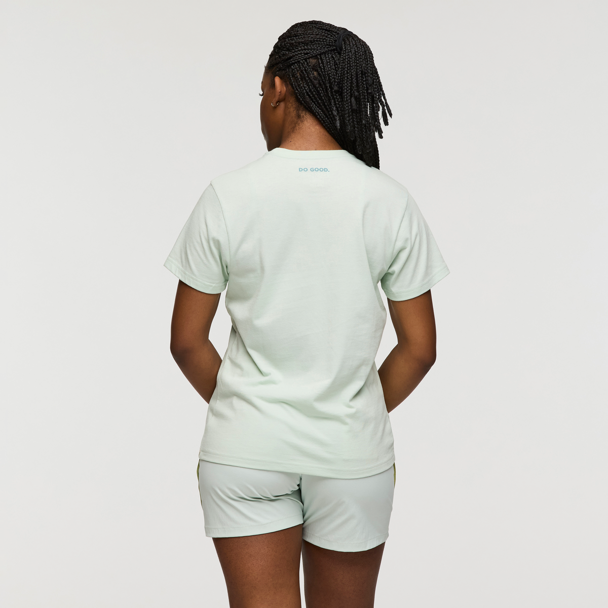 Cotopaxi Llama T-Shirt - Women's, Foam, Model Nadine