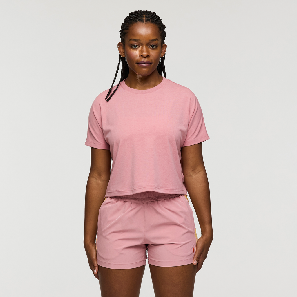 Empaca Boxy T-Shirt - Women's, Rose, Model Nadine