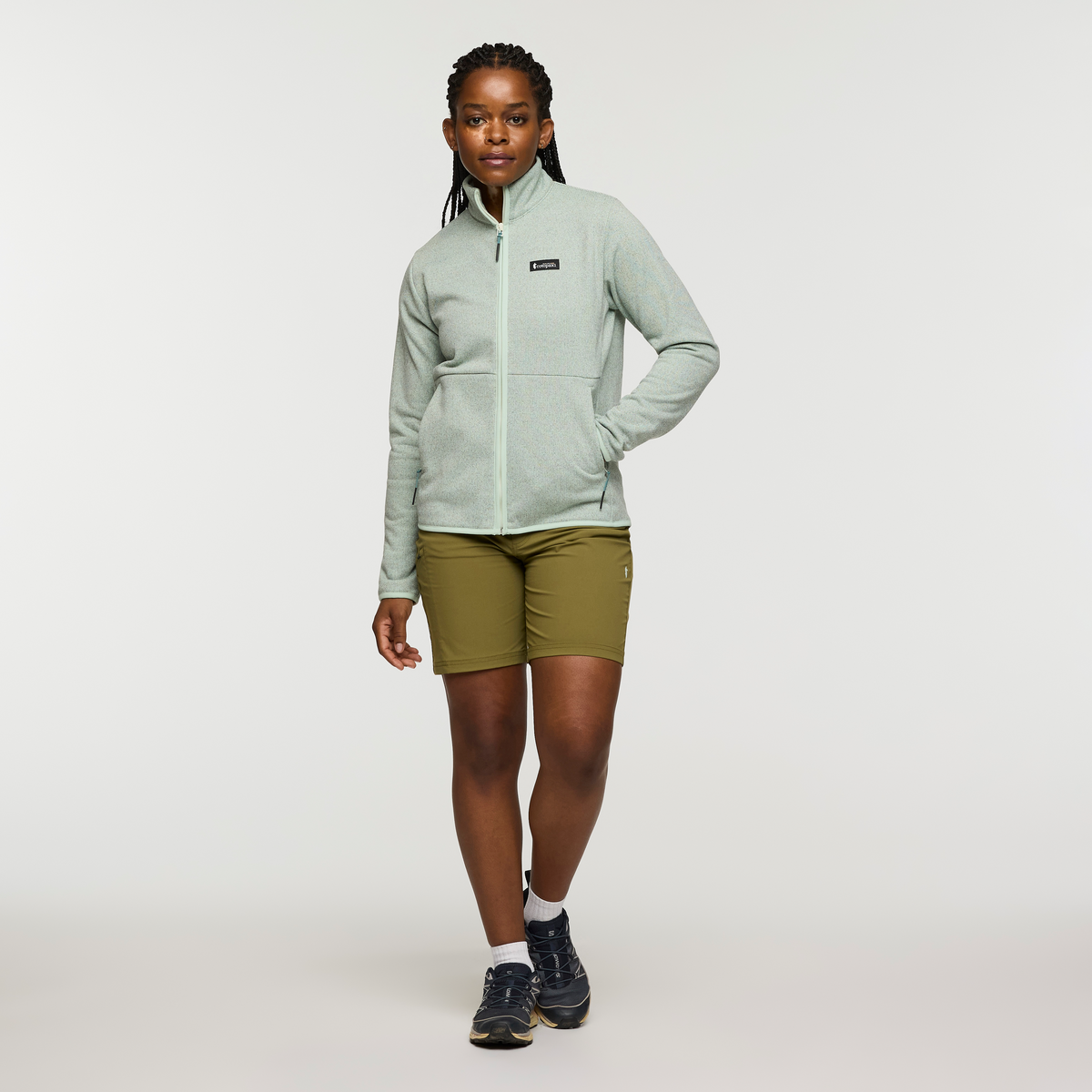Envo Fleece Full-Zip Jacket - Women's, Heather Foam, Model Nadine