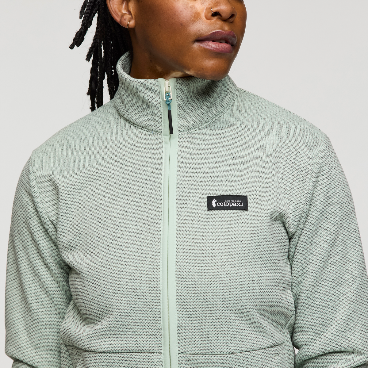 Envo Fleece Full-Zip Jacket - Women's, Heather Foam, Model Nadine