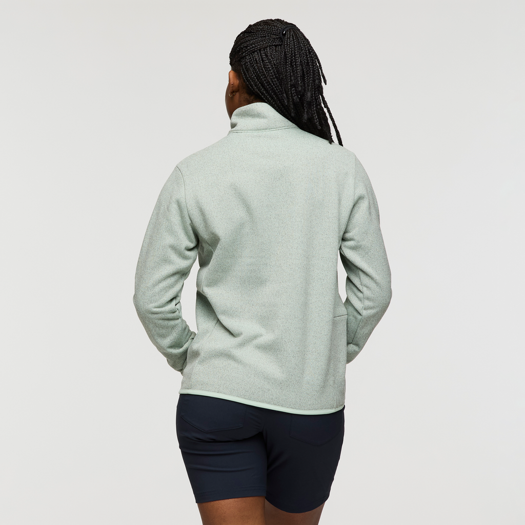 Envo Fleece Quarter-Zip Pullover - Women's, Heather Foam, Model Nadine