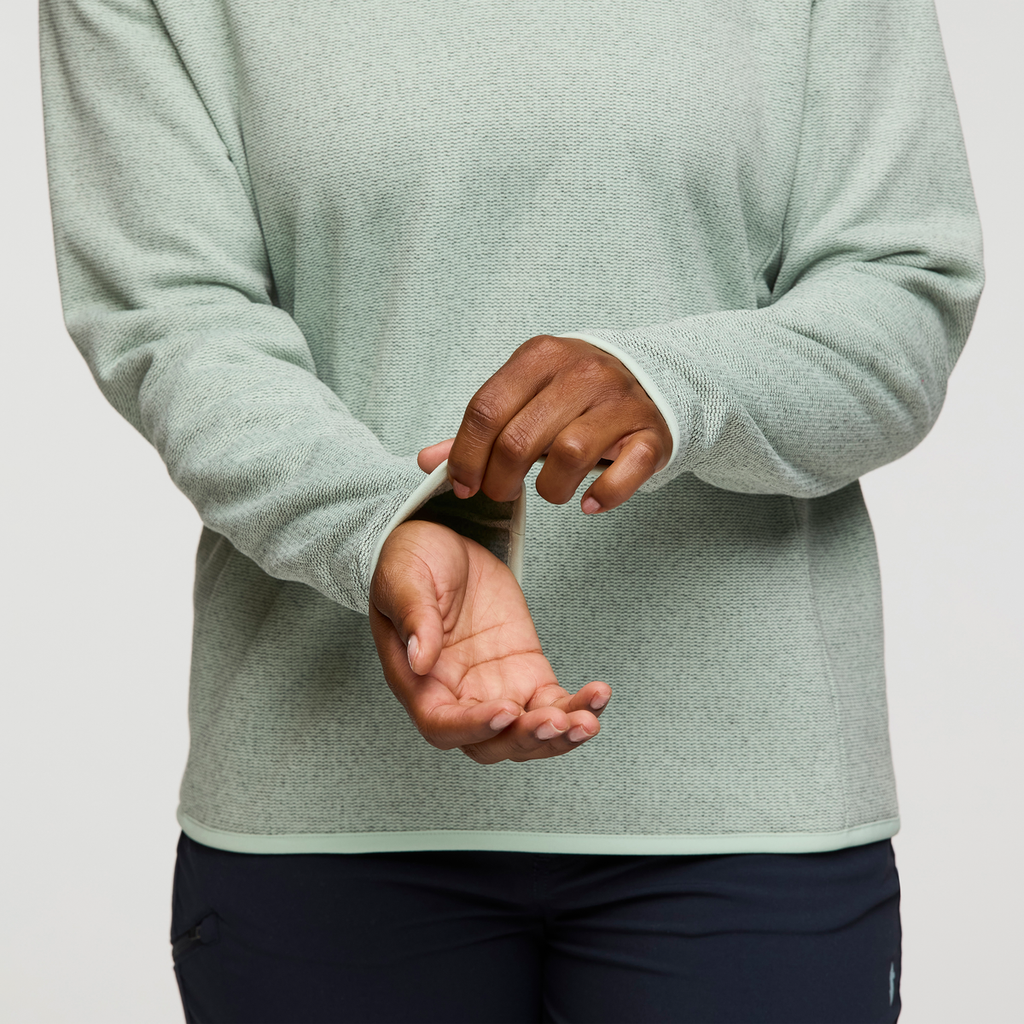 Envo Fleece Quarter-Zip Pullover - Women's, Heather Foam, Model Nadine