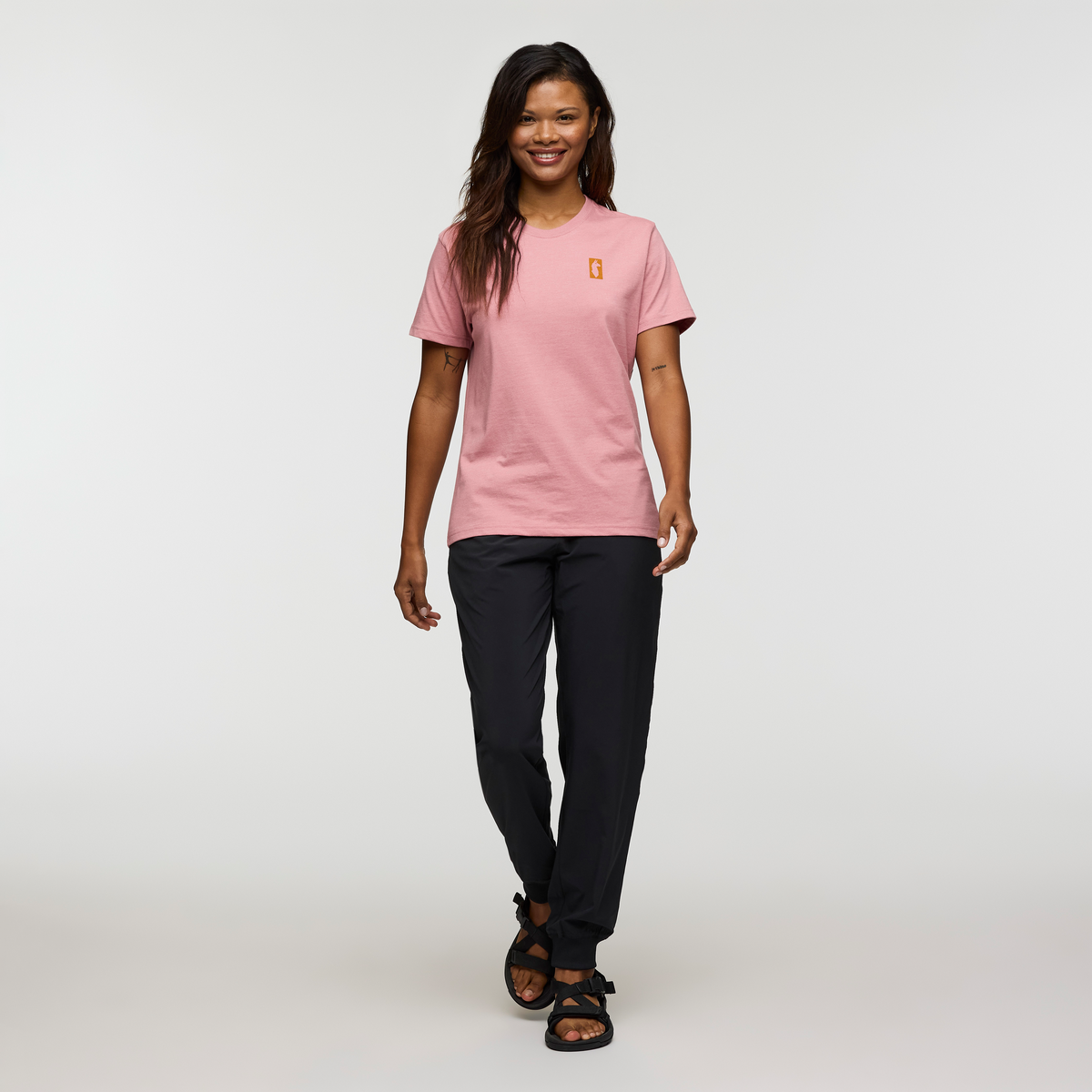 Gear For Good Stripes T-Shirt, Rose, Model Jade
