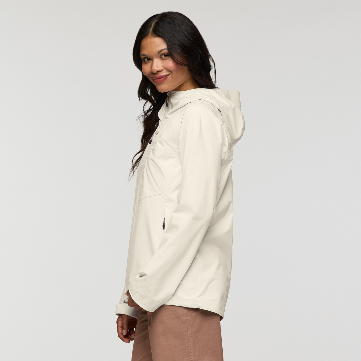 Impermeo 3L Hooded Shell Jacket - Women's, Cotopaxi Bone, Model Jade