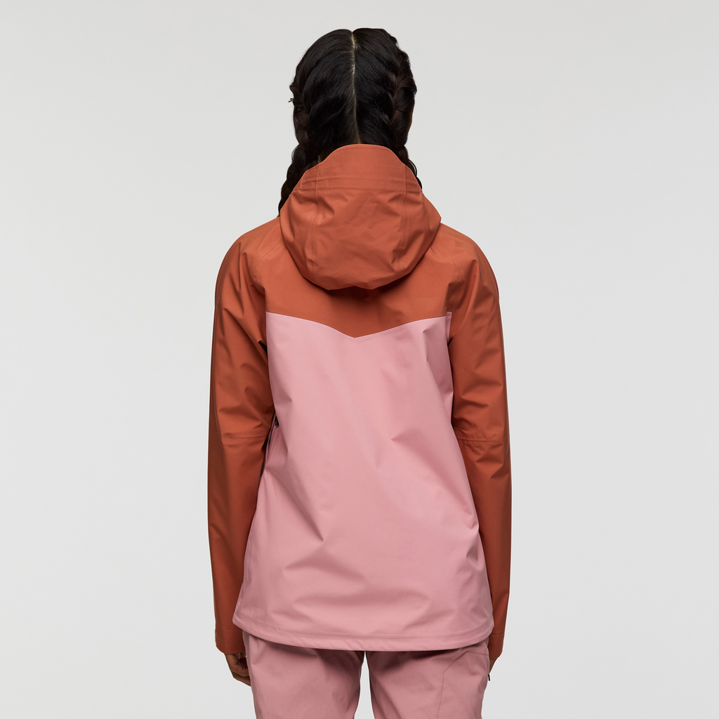 Impermeo 3L Hooded Shell Jacket - Women's, Faded Brick/Rose, Model Jade