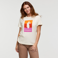 Llama Block T-Shirt - Women's, Bone, Model Caitlyn