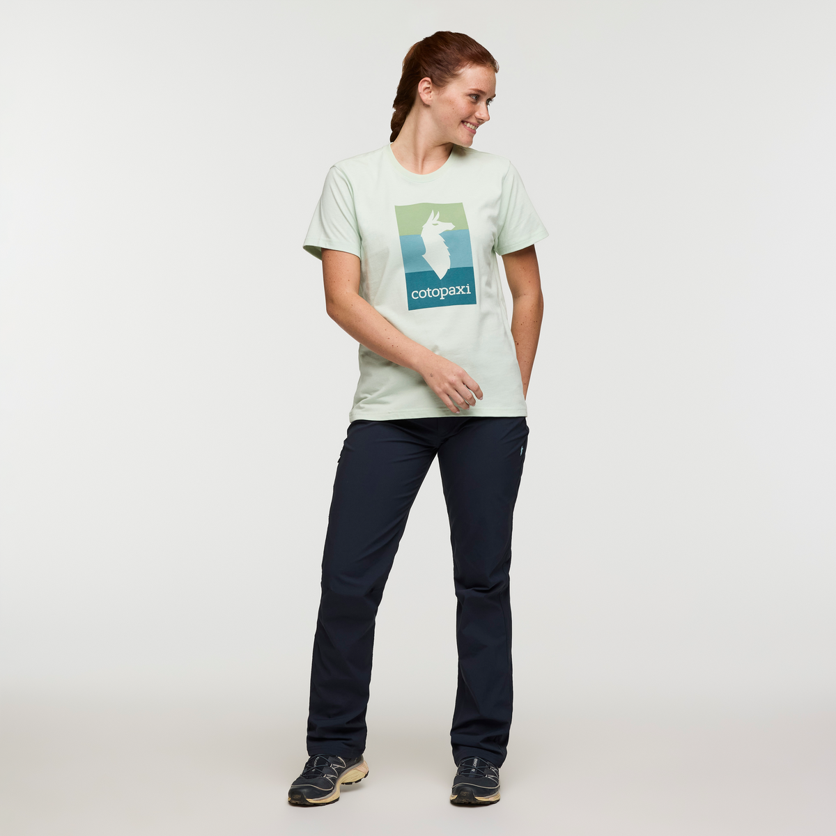 Llama Block T-Shirt - Women's, Foam, Model Caitlyn