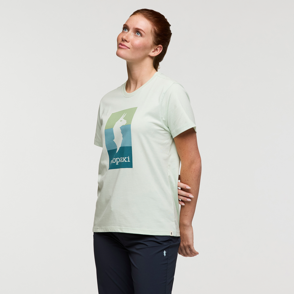 Llama Block T-Shirt - Women's, Foam, Model Caitlyn